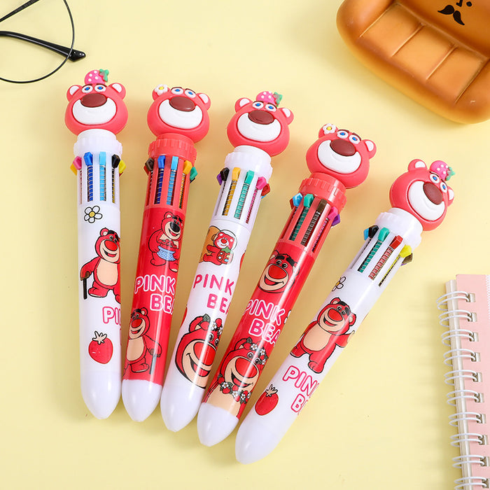 Wholesale Cartoon Doll Plastic 10 Colors Ballpoint Pen JDC-PN-KuBei009