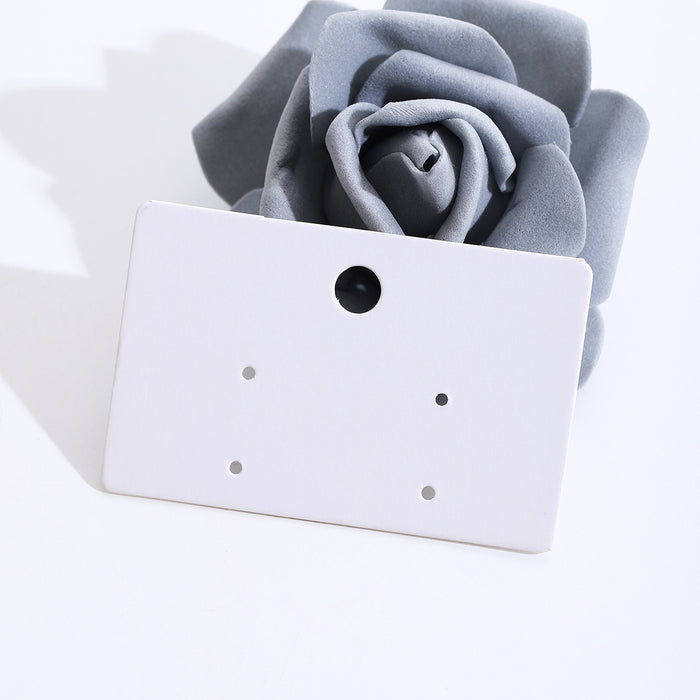 Wholesale Earrings Card Small Ear Stud Blank White Earrings Paper Card  All-match Jewelry Packaging Cardboard