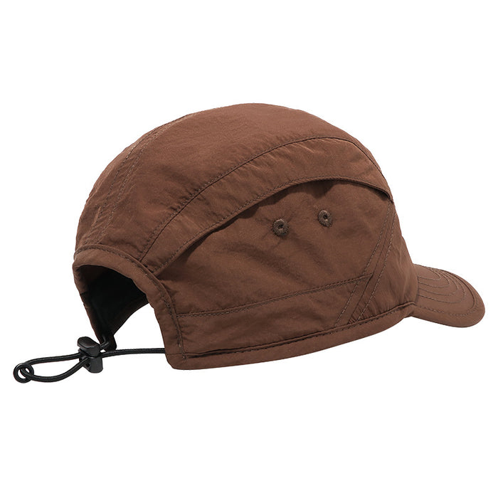 Wholesale Quick drying duckbill cap workwear, outdoor breathable baseball cap, drawstring adjustable cap