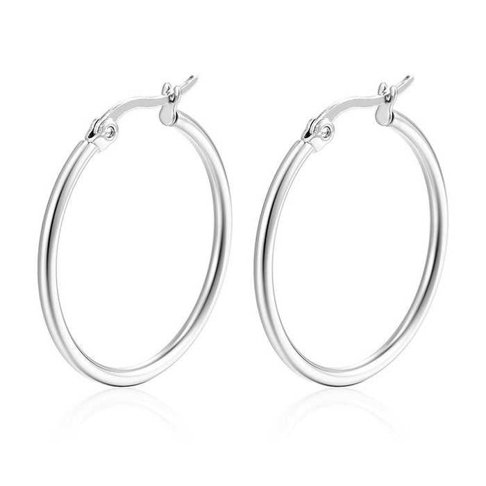 Wholesale Stainless steel circle statement earrings
