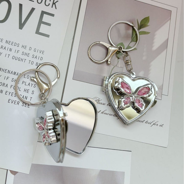 Wholesale Butterfly Love Mirror Keychain