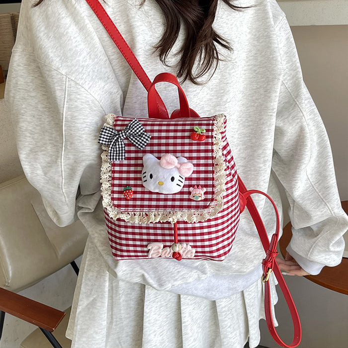 Wholesale Backpack plaid doll student backpack cute commuting backpack
