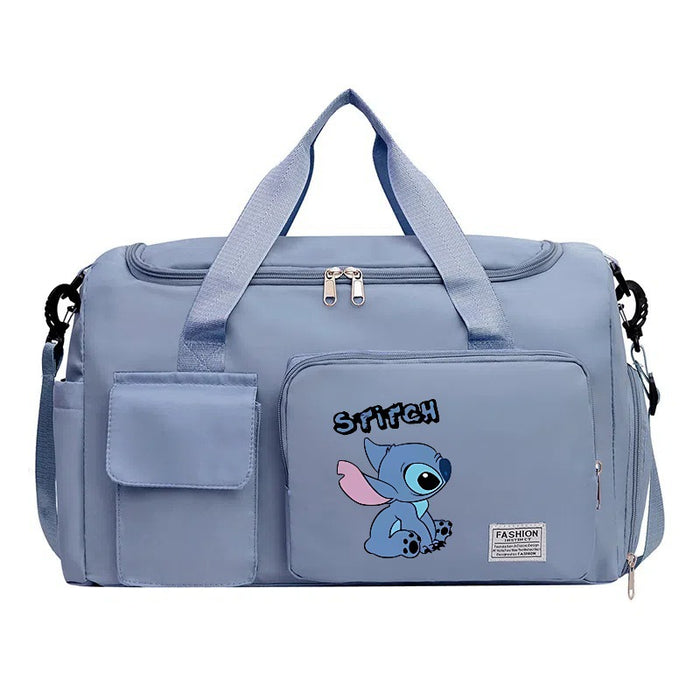 Wholesale Cartoon Printed Fitness Bag with Shoe Storage Large Capacity Duffel Bag Sports Portable Shoulder Bag Travel Bag