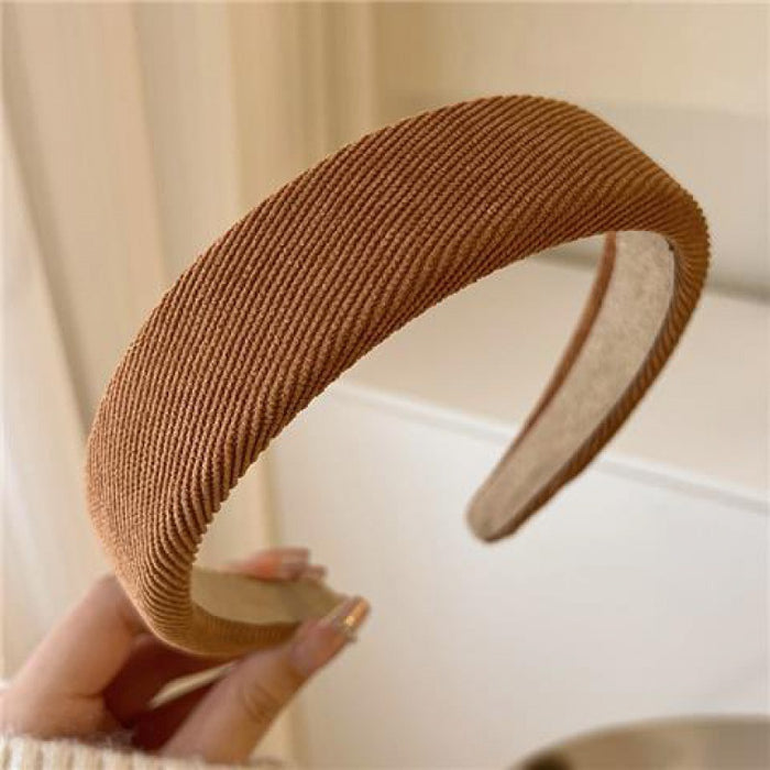 Wholesale Simple Wide Brim Plush Fabric Headband JDC-HD-Suim015