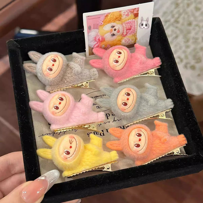 Wholesale Plush Doll Lying Posture Hairpin Cute Clip Duckbill Clip Cartoon Hair Accessories