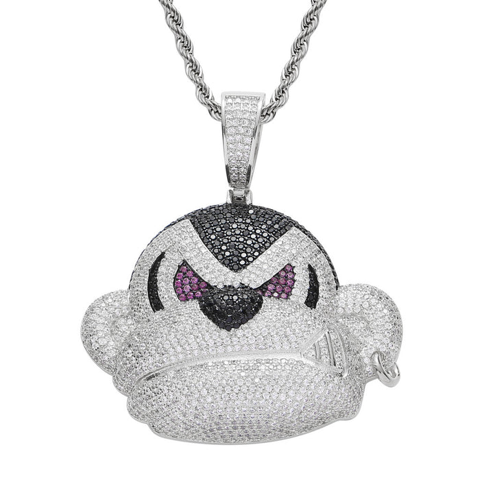 Wholesale Cute Cartoon Micro-paved Zirconia Pendant Necklace