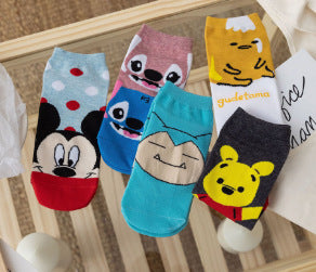 Wholesale New cartoon short socks, boat socks, shallow mouth invisible socks