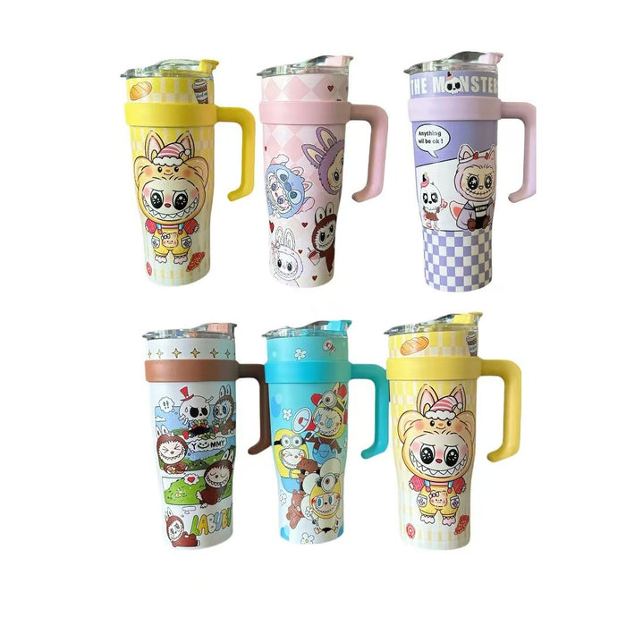 Wholesale Stainless Steel Insulated Tumbler with Handle and Straw Decorative Car Cup