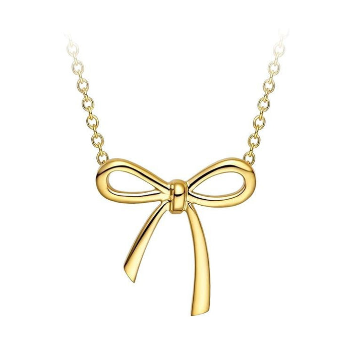 Wholesale New bow necklace, collarbone chain, light luxury, niche design, pendant, temperament necklace
