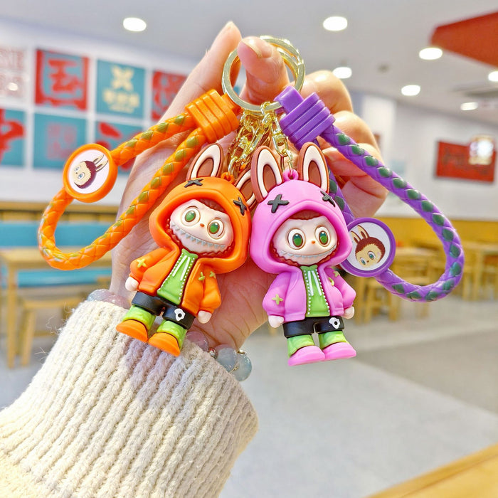 Wholesale cloth key chain cartoon schoolbag pendant car key chain