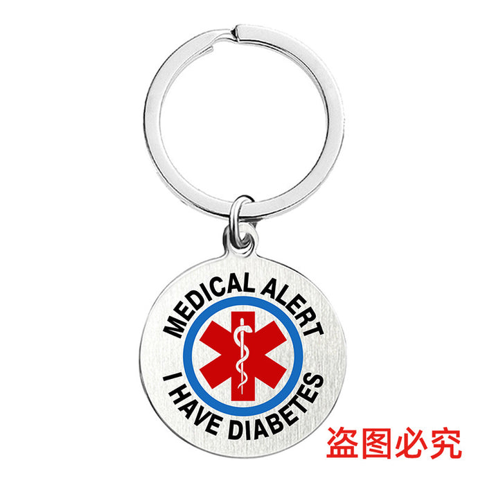 Wholesale Medical Symbol Snake Caduceus Creative Metal Keychains JDC-KC-GangGu055