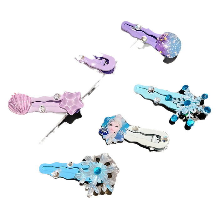 Wholesale A set of 3 cute resin cartoon hair clips for children.