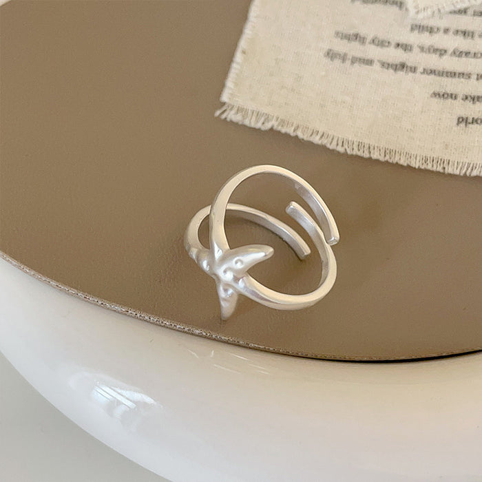 Wholesale Matte metal metal open ring, niche, simple, fashionable, personalized, versatile ring