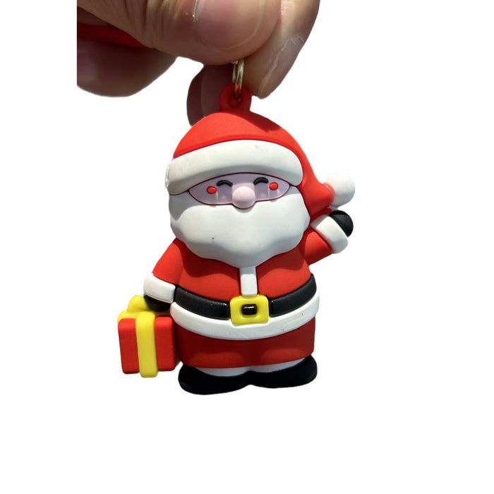 Wholesale PVC Santa Claus Christmas Tree Cartoon Doll Keychain JDC-KC-WuYi137