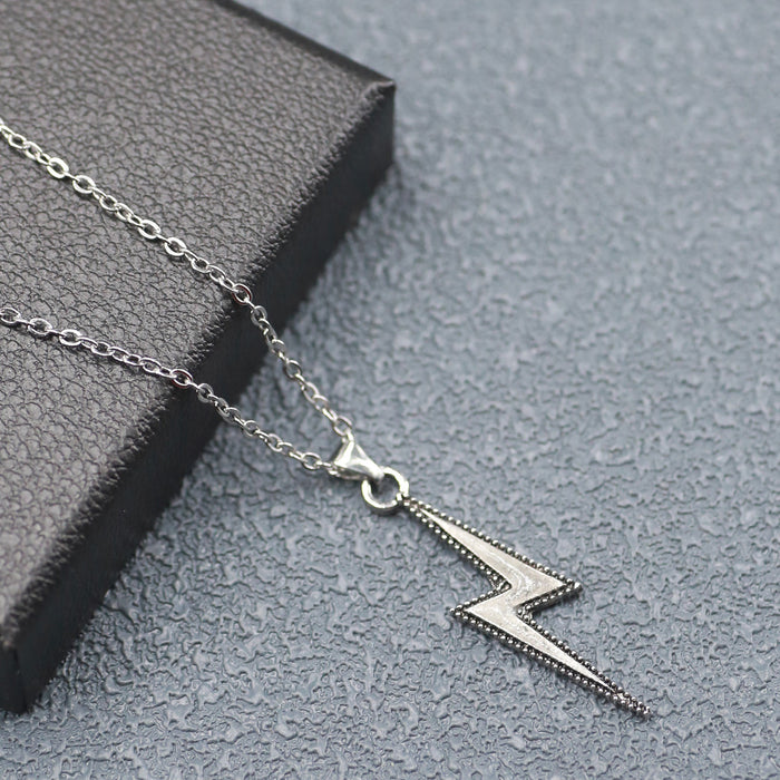 Wholesale Luminous Lightning Pendant Stainless Steel Men's Necklace JDC-NE-ChengHan003