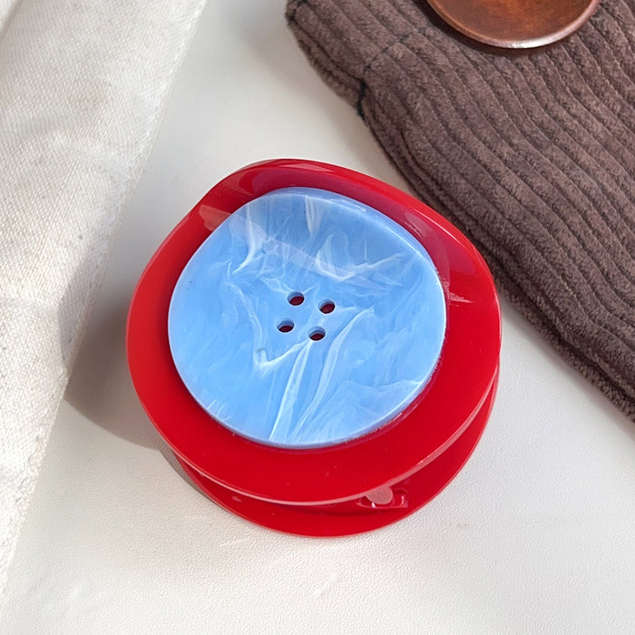 Wholesale Dopamine Color Button Hair Claw Clip Acrylic Fashion Hair Accessory for Everyday Wear and Gifts