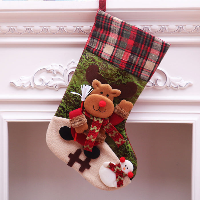 Wholesale Christmas Stockings Christmas Gift Bag Christmas Small Stockings Pendant Christmas Tree Hanging Ornament Bag