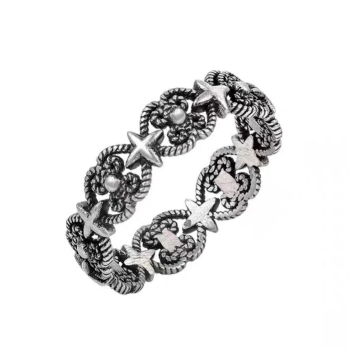 Wholesale Vintage, Personalized, Versatile Punk Starry Open Ring