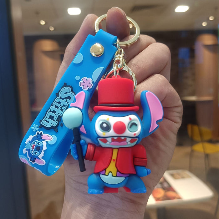 Wholesale Cartoon keychain figurine costume pendant student backpack keychain claw machine small gift