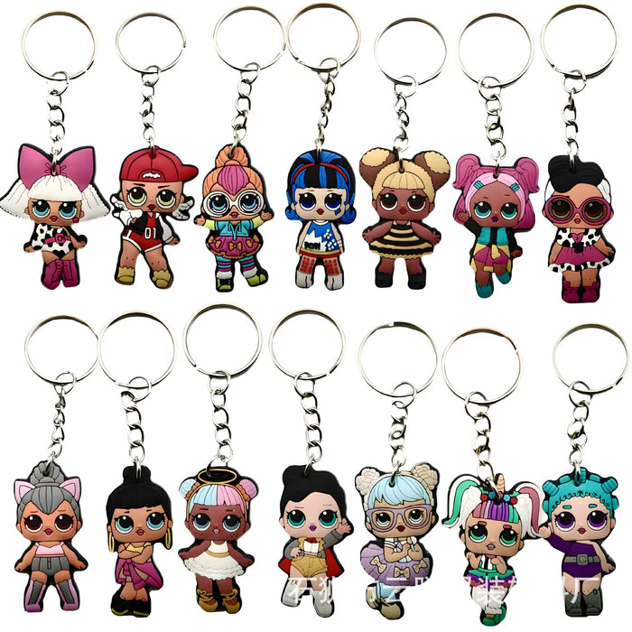 Wholesale 10 pcs Cute Girl Series Key Chain Pendants