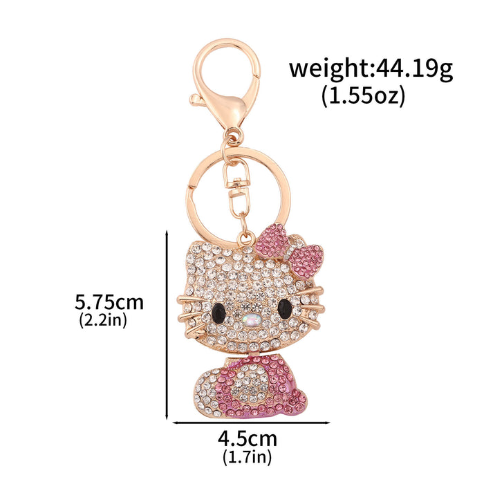 Wholesale cute cat Keychain  Bow Cartoon Cute Bag Pendant