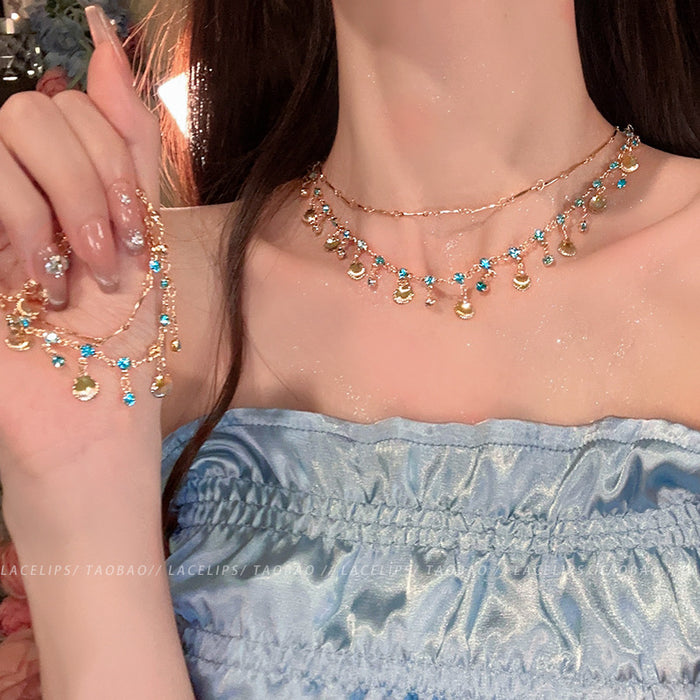 Wholesale Tassel Necklace Women's Light Luxury Niche Clavicle Chain Neck Accessories