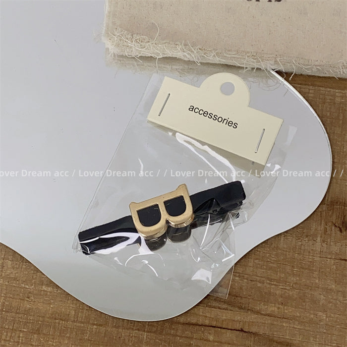 Wholesale Metallic letter hair clip, fashionable bangs, headband accessories, hair accessories