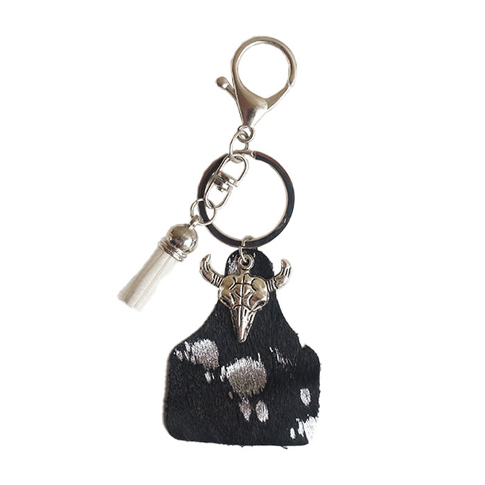 Wholesale 2pairs/pack Western Tassel Genuine Leather Keychain JDC-KC-HeYi021