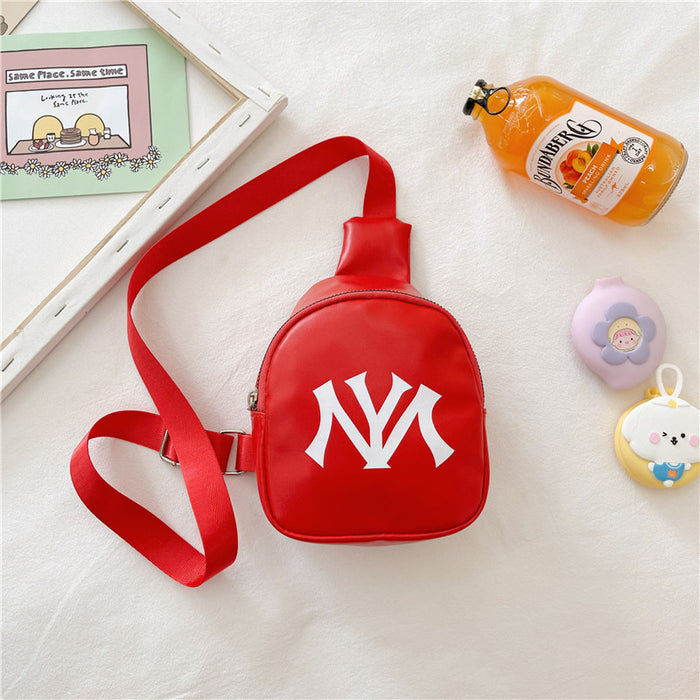 Wholesale Children's crossbody bag with personalized letter print decoration, lightweight, fashionable and versatile new chest bag
