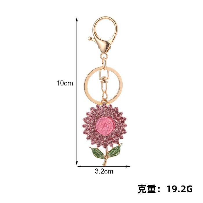 Wholesale Sunflower Rhinestone Keychain Bag Charm Accessory