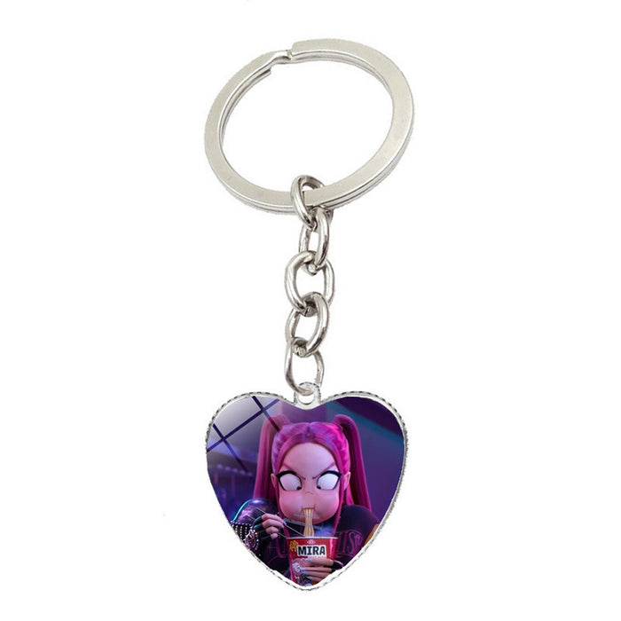 Wholesale Cartoon Anime Merchandise Heart-Shaped Pendant Keychain