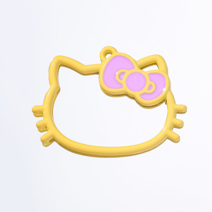 Wholesale hollow kitten alloy key pendant  bag decoration jewelry accessories pendant