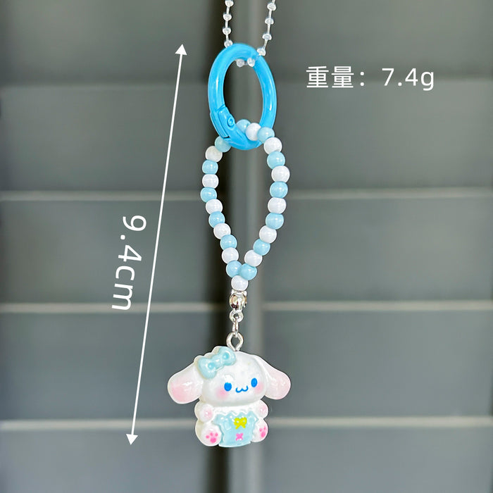Wholesale Cartoon gift box handmade keychain pendant beaded bracelet backpack ornaments decorative gift