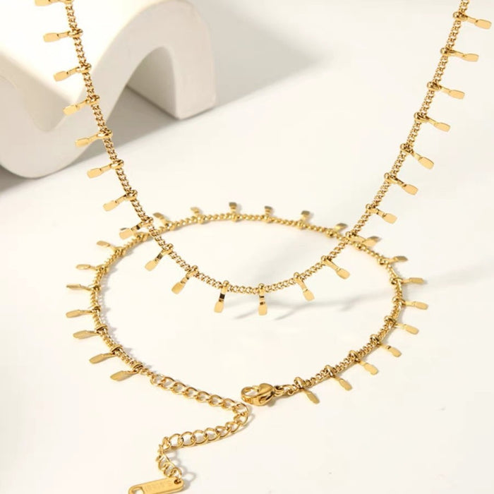 Wholesale chain creative foot chain steel 18K gold chain temperament footwear