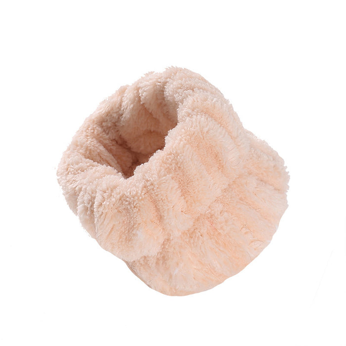 Wholesale Solid Color Plush Wristband Women' s Face Wash Wrist Waterproof Headb Flannel Sweat Wipe Bracelet
