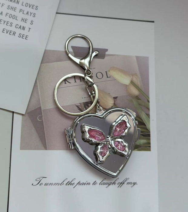 Wholesale Butterfly Love Mirror Keychain