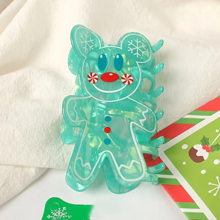 Wholesale Christmas Series Gingerbread Man Hair Clip Elk Shark Clip  Ponytail Clip