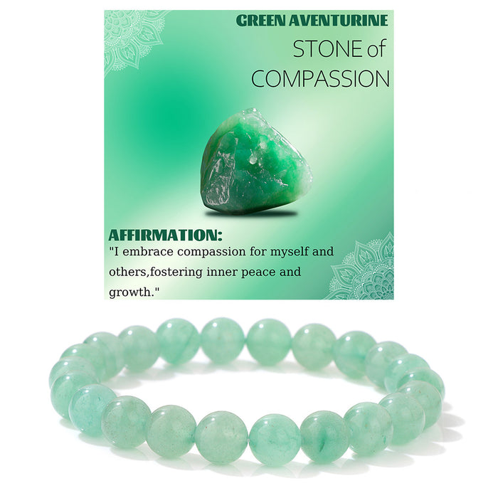 Wholesale 8mm stone bead bracelet with elastic cord a new design for couples