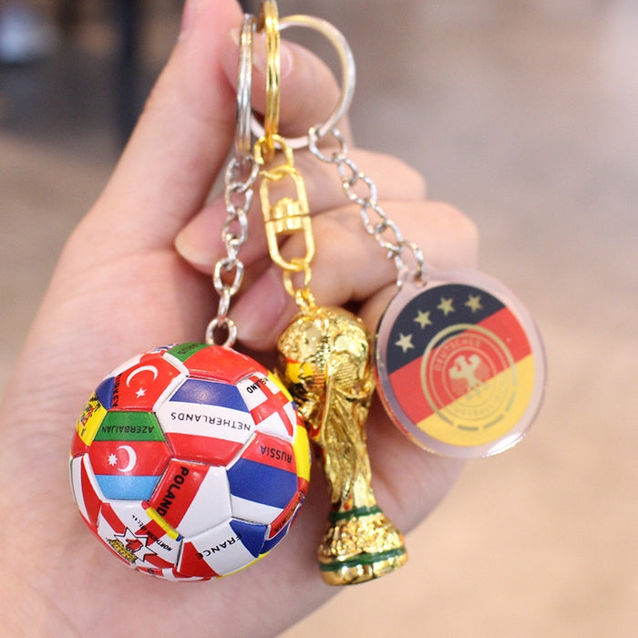 Wholesale Football Acrylic Car Keychain Pendant Gift for Fans
