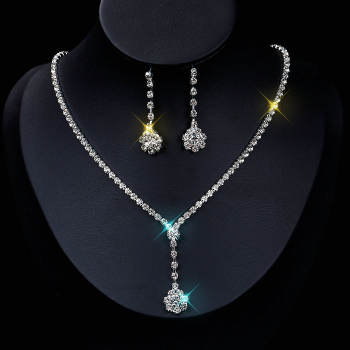 Wholesale Baby' s Breath Necklace and Earring Set