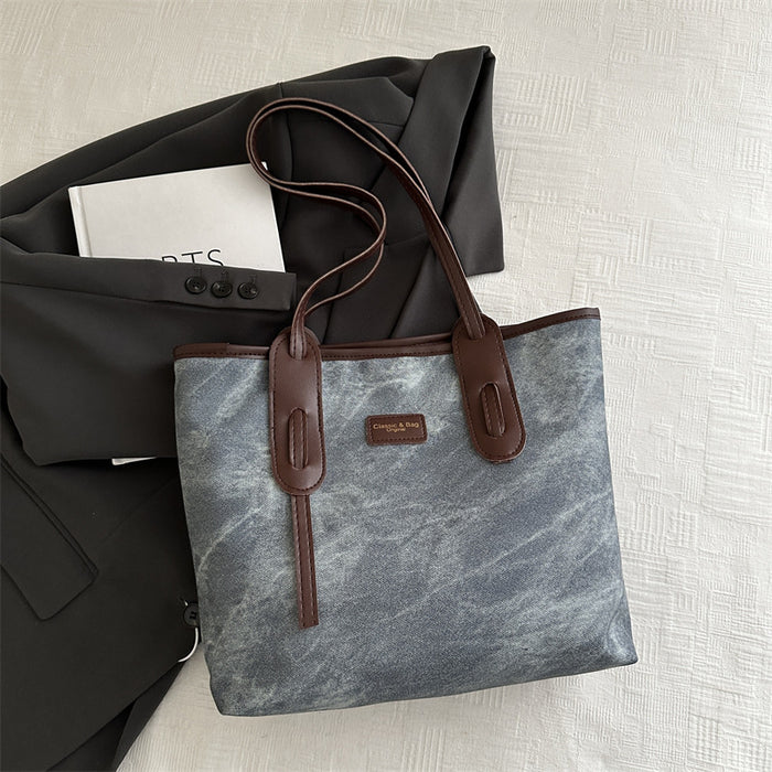 Wholesale Leisure large capacity bag with versatile texture, commuting shoulder bag, hand-held tote bag