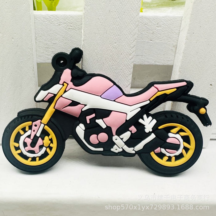 Wholesale Cartoon motorcycle keychain, chain ring, creative ornament decoration