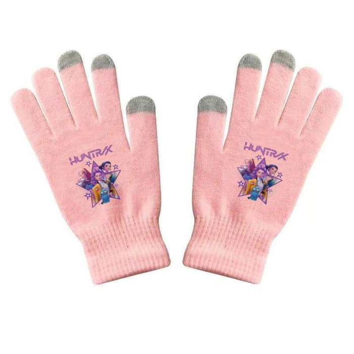 Wholesale Warm Touchscreen Gloves Printed Knitted Gloves