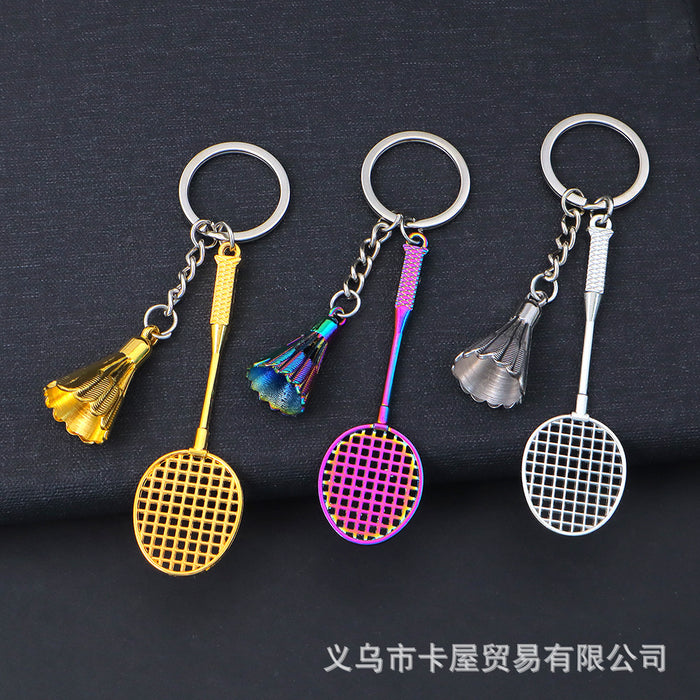 Wholesale Simulated Badminton Keychain Pendant Sports Souvenir Bag Pendant