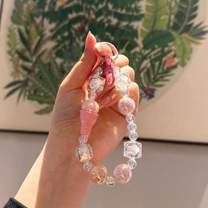 Wholesale DIY Handmade Beaded Car Keychain Pendant Accessories Phone Chain Bag Pendant