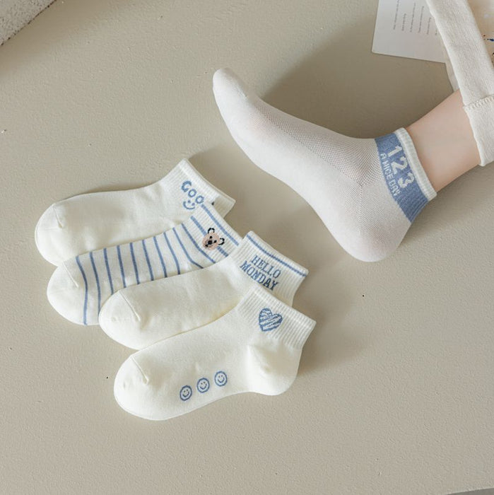 Wholesale Sock mouth letter short socks cotton boat socks thin cotton socks