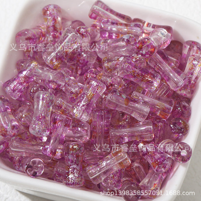 Wholesale 50pcs Bamboo Joint Glass Loose Beads 6mm