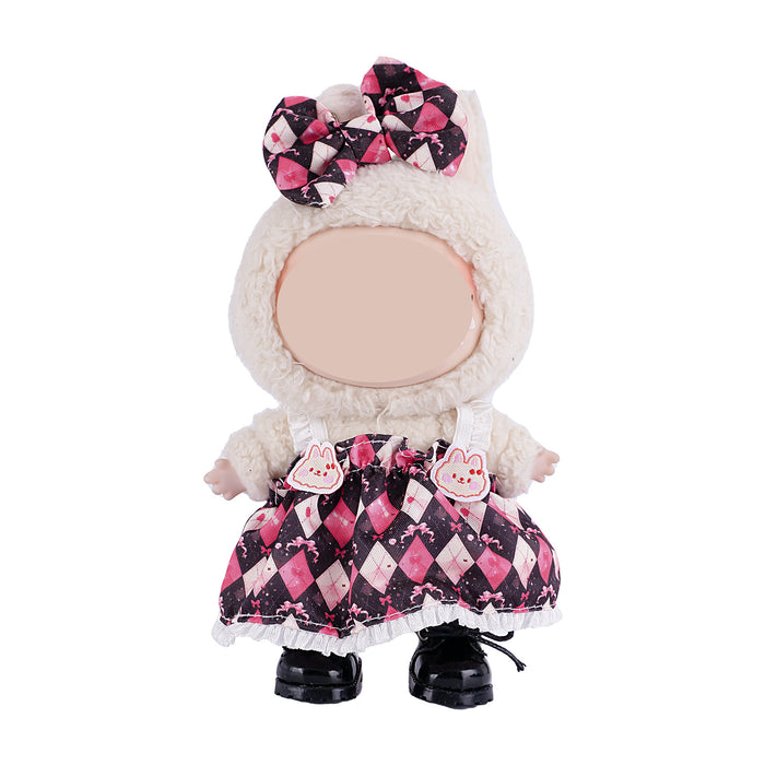 Wholesale shaped plaid overalls suit