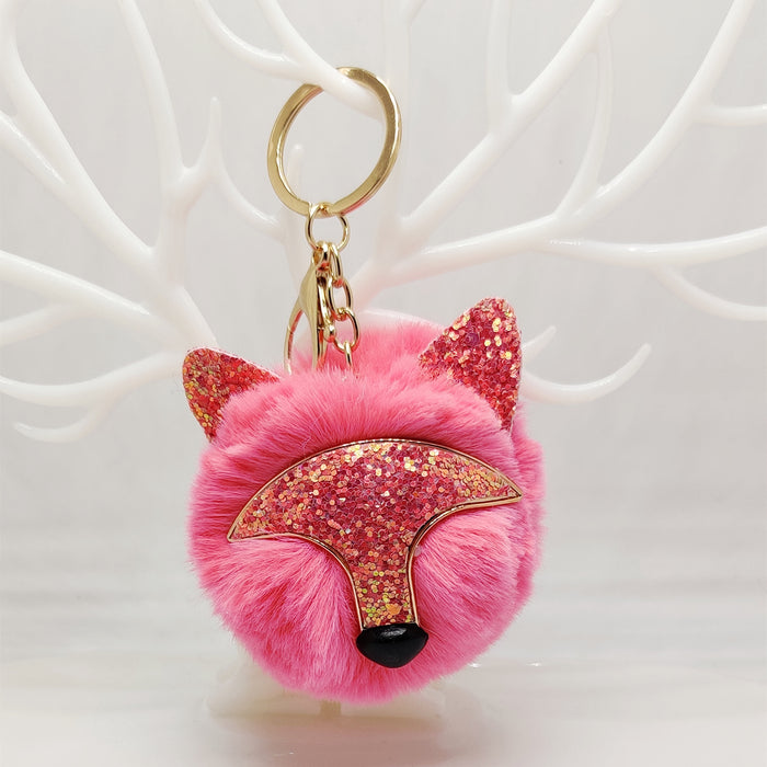 Wholesale Plush pendant, car keychain, fur ball pendant, bag decoration
