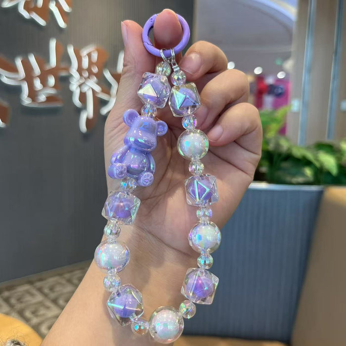 Wholesale Beaded mobile phone chain ornament, key phone case hanging rope, key chain pendant